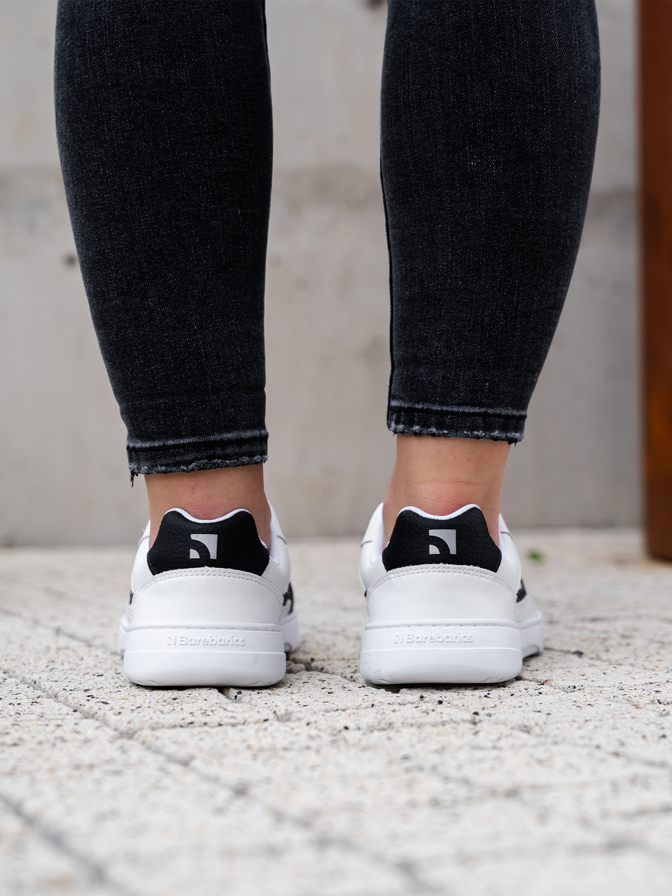 Pre-Order Barefoot Sneakers Barebarics Zing - White & Black - Leather