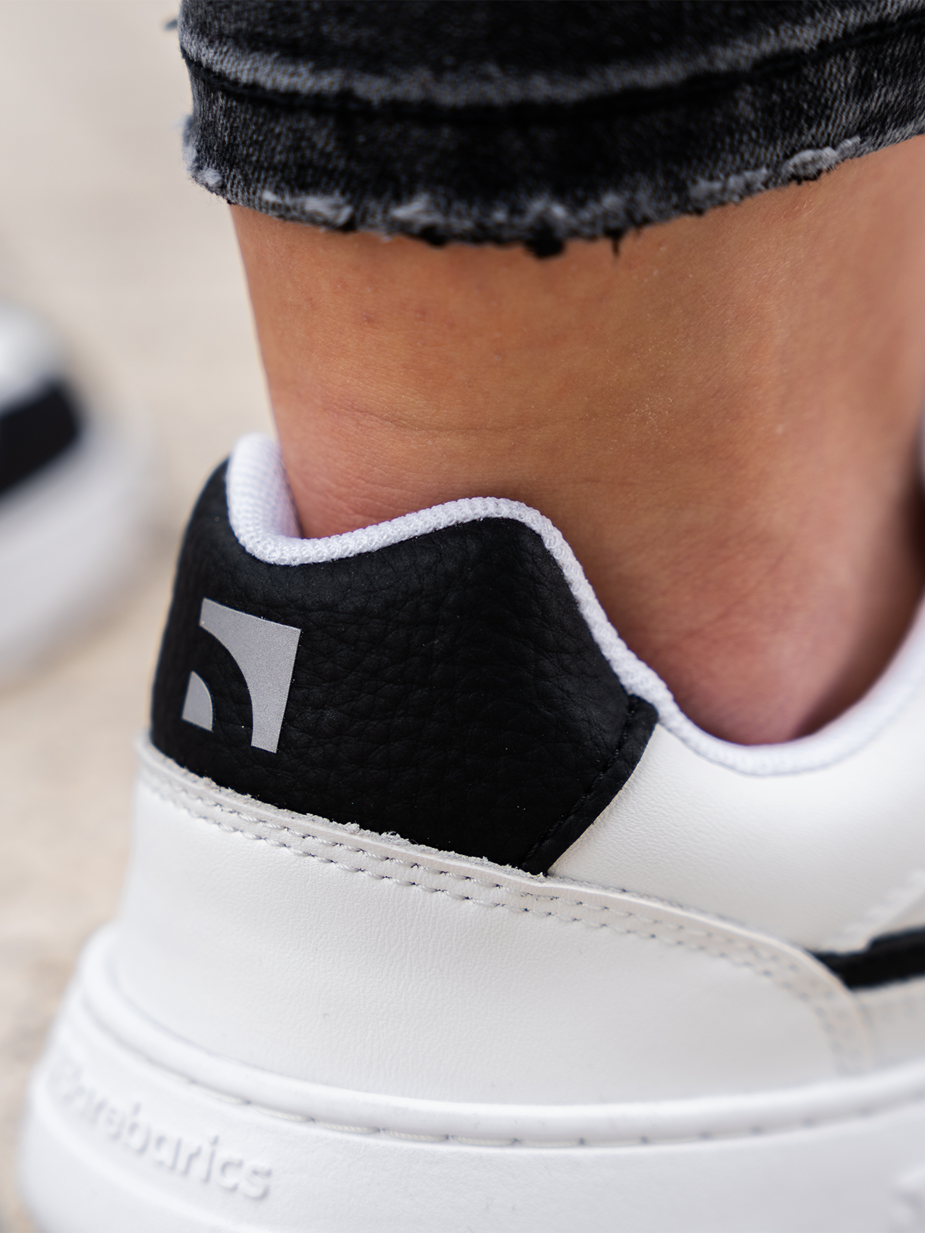 Pre-Order Barefoot Sneakers Barebarics Zing - White & Black - Leather