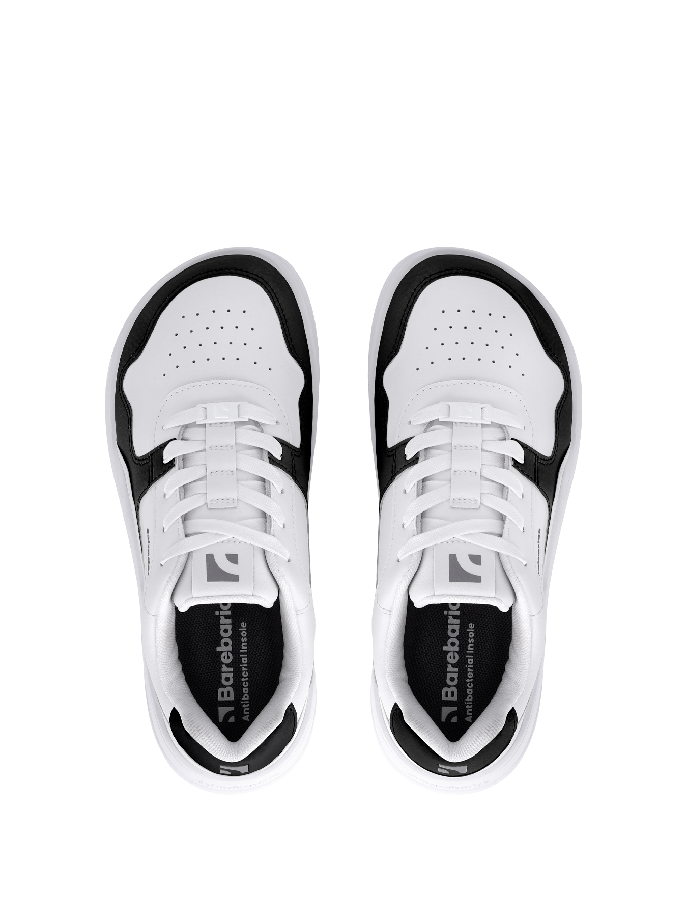 Pre-Order Barefoot Sneakers Barebarics Zing - White & Black - Leather