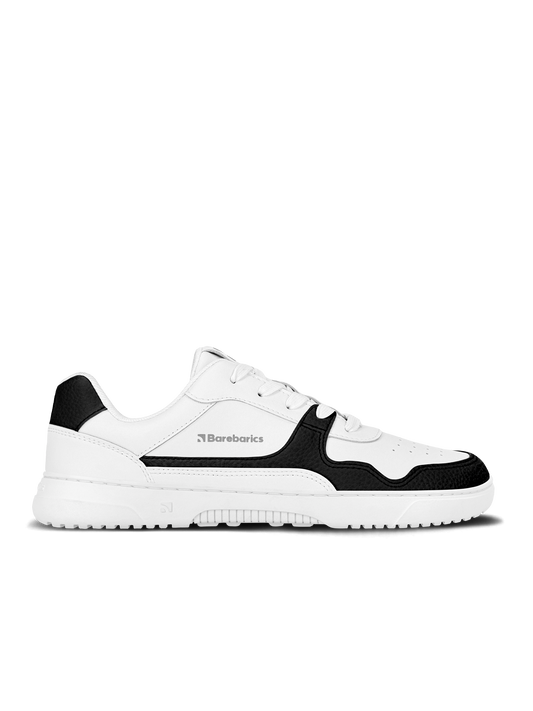 Pre-Order Barefoot Sneakers Barebarics Zing - White & Black - Leather
