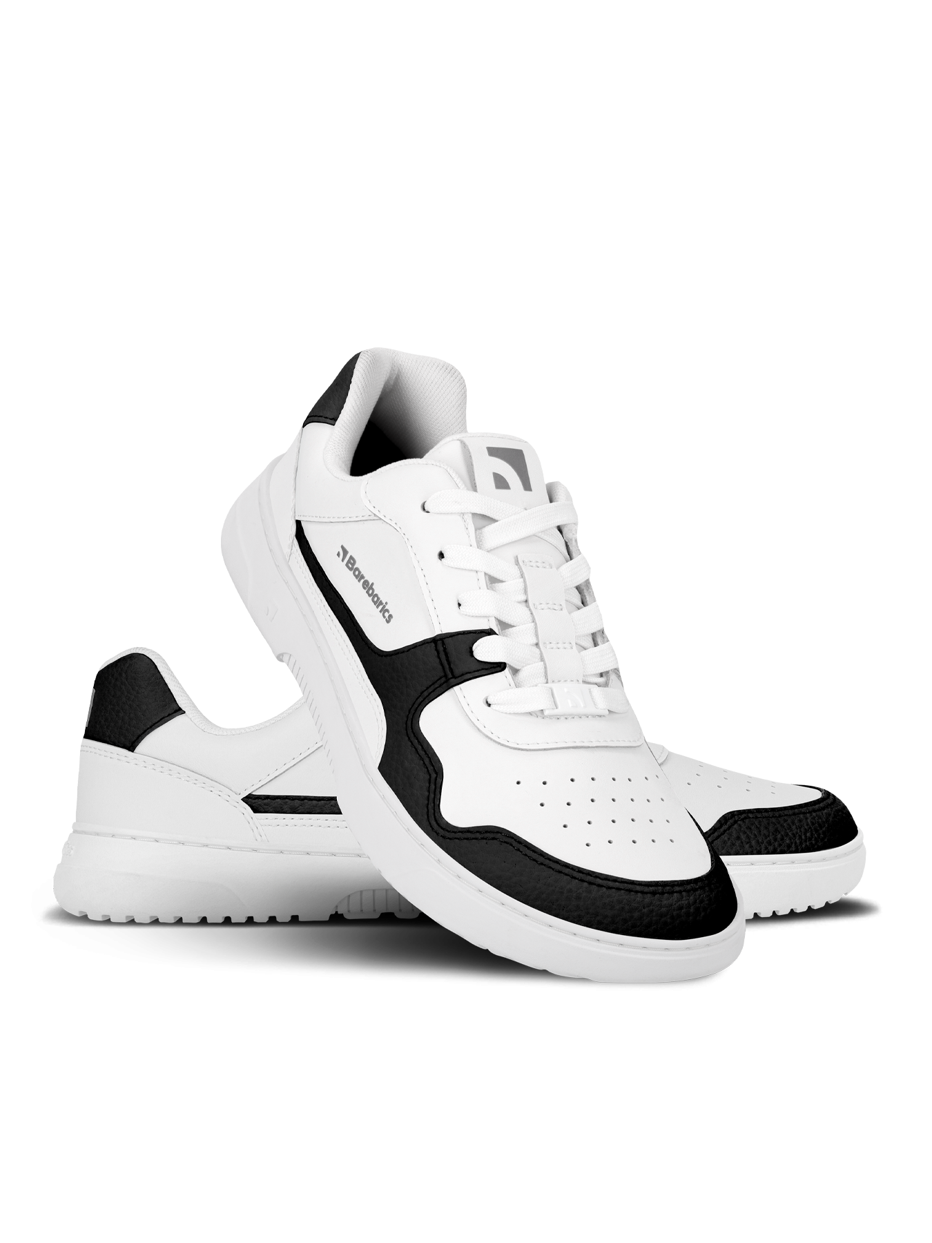 Pre-Order Barefoot Sneakers Barebarics Zing - White & Black - Leather