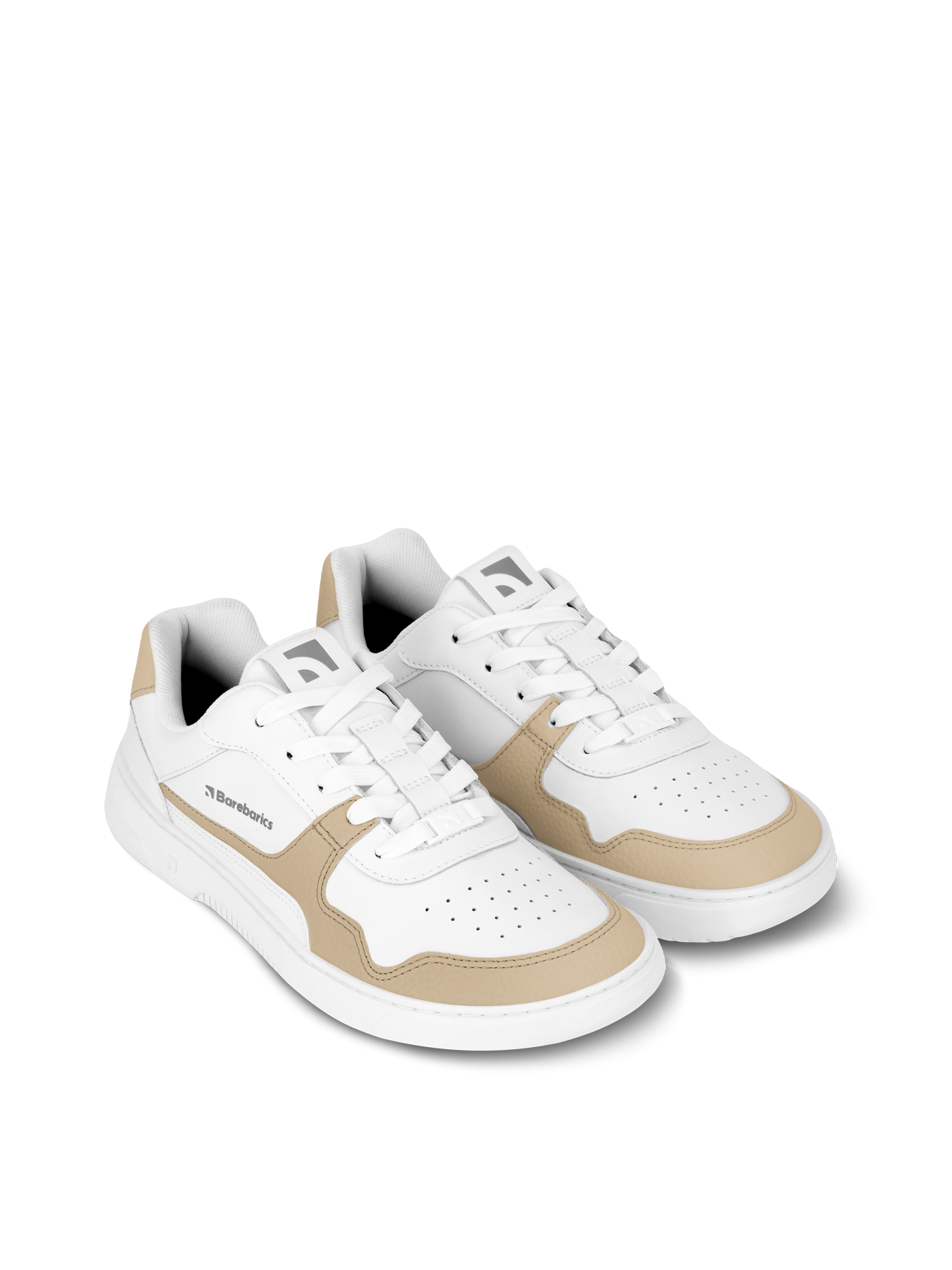 Pre-Order Barefoot Sneakers Barebarics Zing - White & Cream - Leather