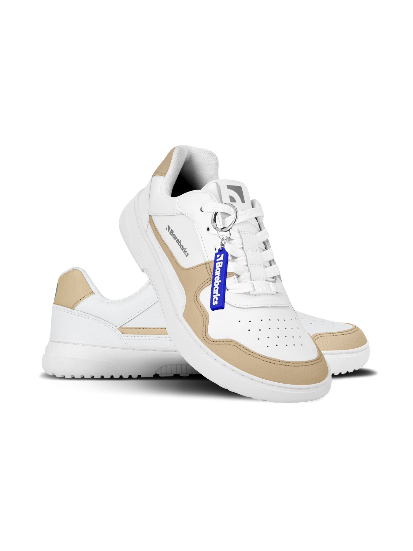 Pre-Order Barefoot Sneakers Barebarics Zing - White & Cream - Leather