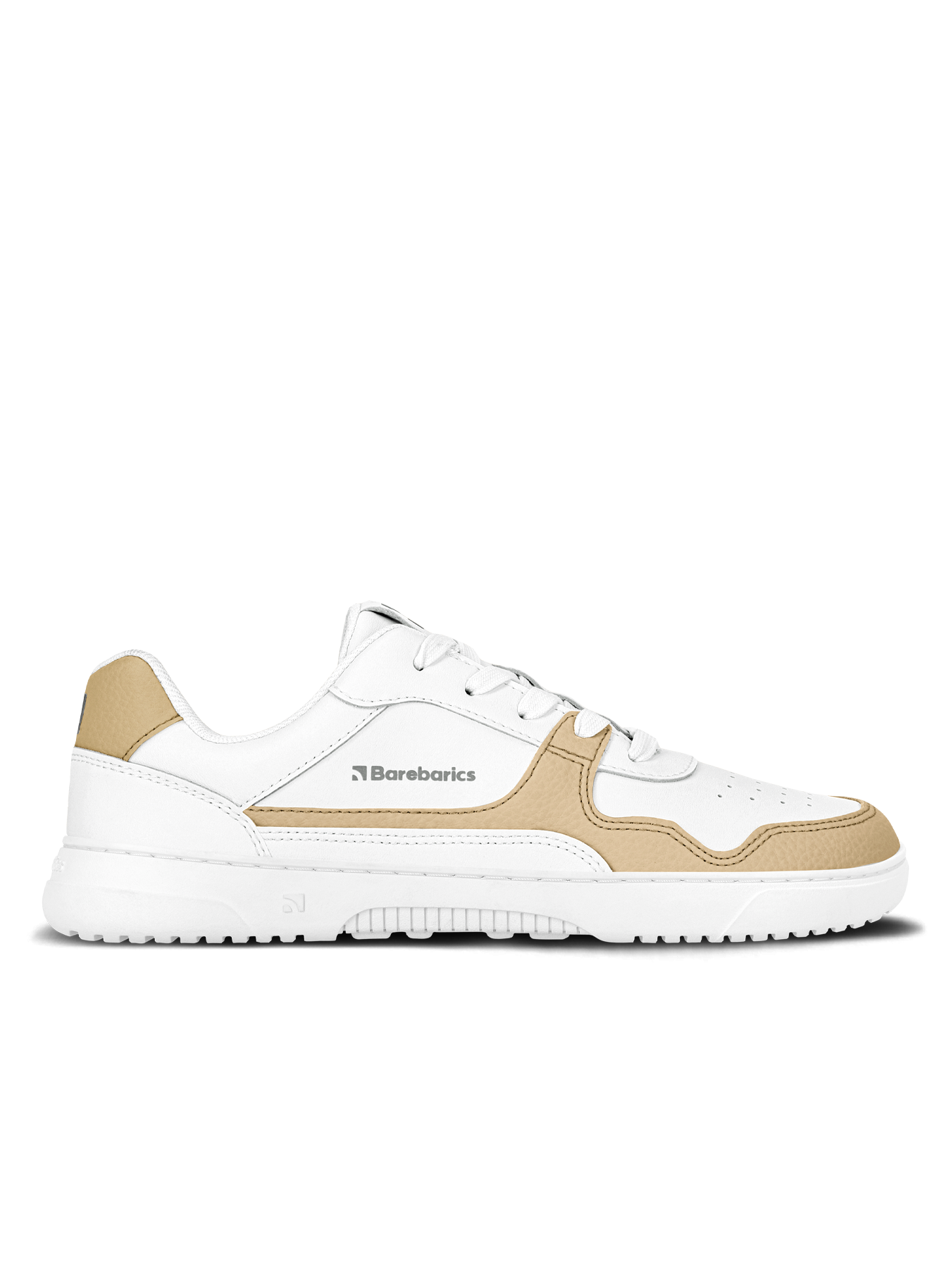 Pre-Order Barefoot Sneakers Barebarics Zing - White & Cream - Leather