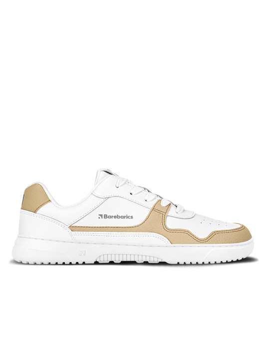Pre-Order Barefoot Sneakers Barebarics Zing - White & Cream - Leather