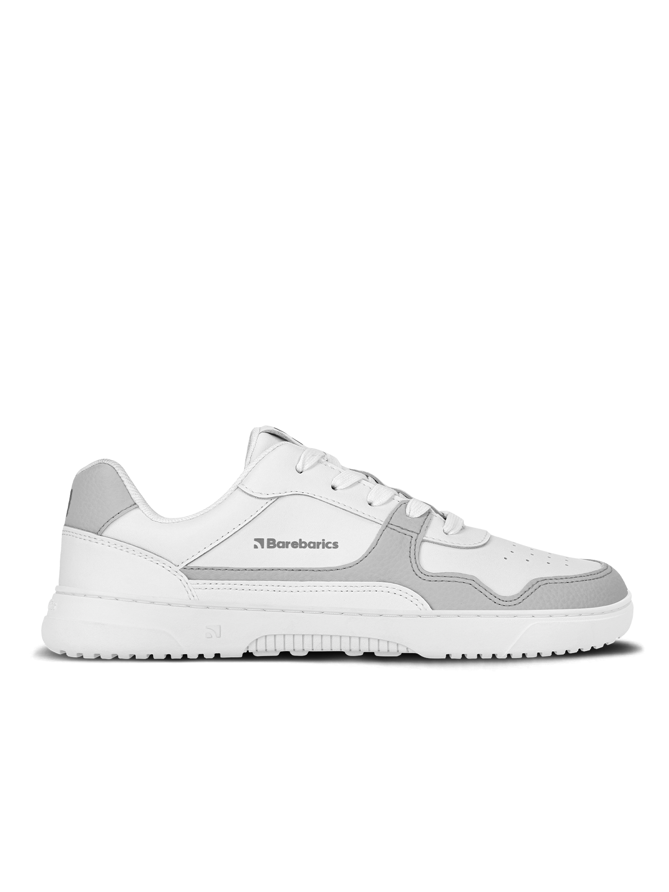Pre-Order Barefoot Sneakers Barebarics Zing - White & Light Grey - Leather