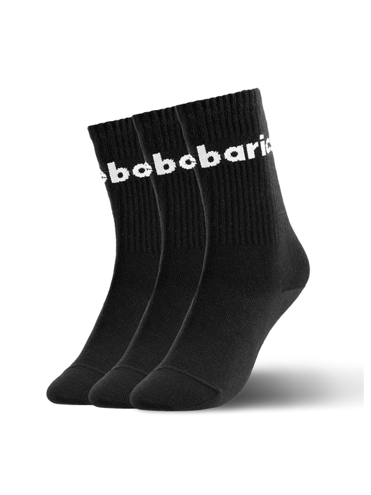 Baskāju zeķes Barebarics Crew - Black - Big logo (iepakojumā 3 pāri)