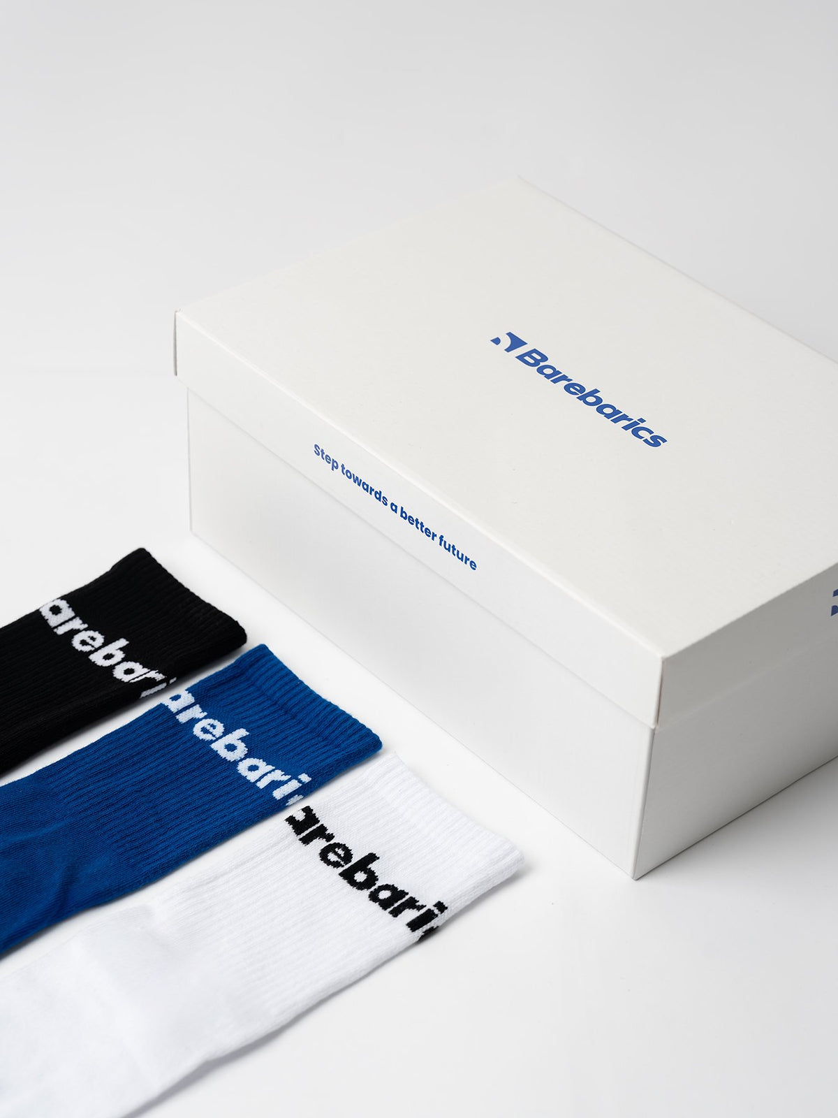 Baskāju zeķes Barebarics Crew - Blue - Big logo (iepakojumā 3 pāri)