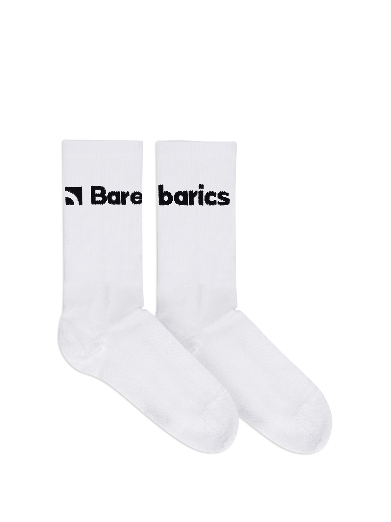 Baskāju zeķes Barebarics Crew - White- Big logo (iepakojumā 3 pāri)