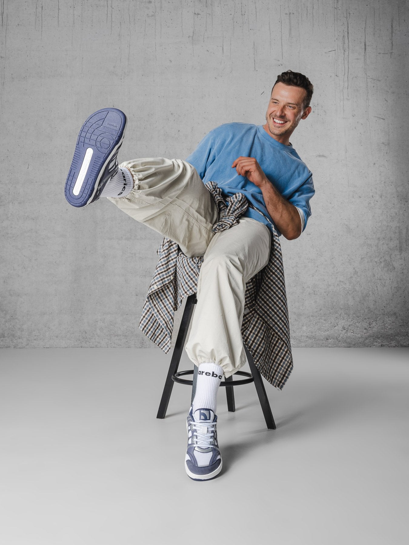 Pre-Order Barebarics baskāju botes Dropsta - Blue & Silver