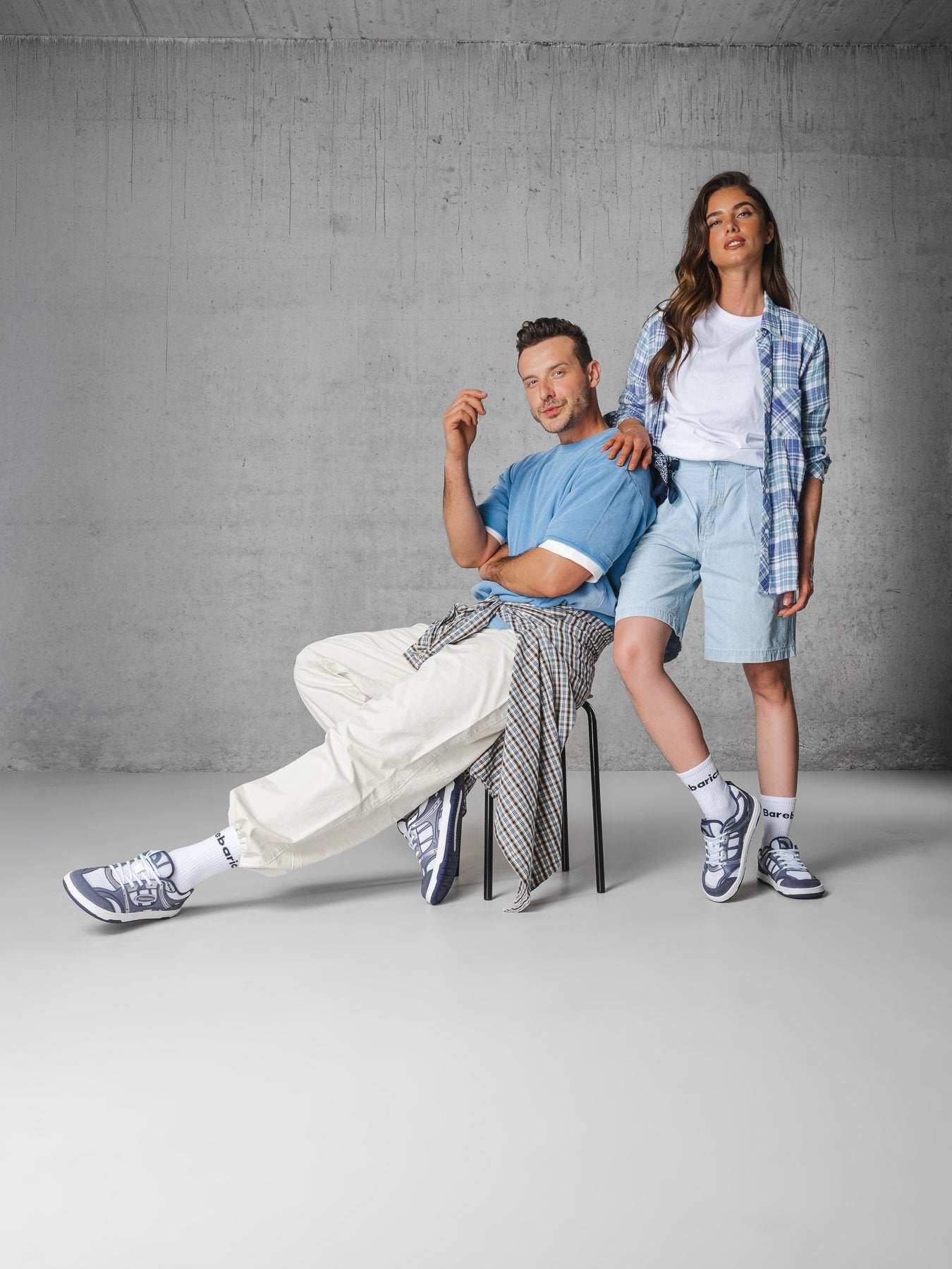 Pre-Order Barebarics baskāju botes Dropsta - Blue & Silver