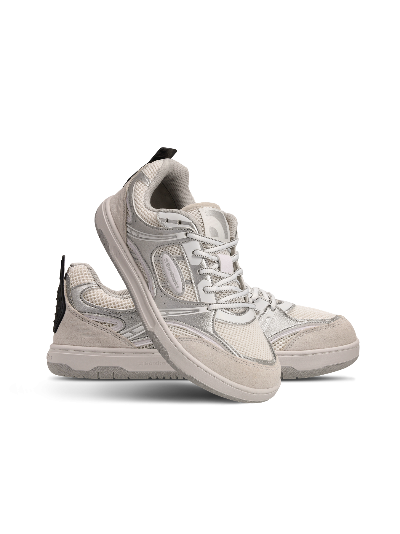 Pre-Order Barebarics baskāju botes Dropsta - Silver & White