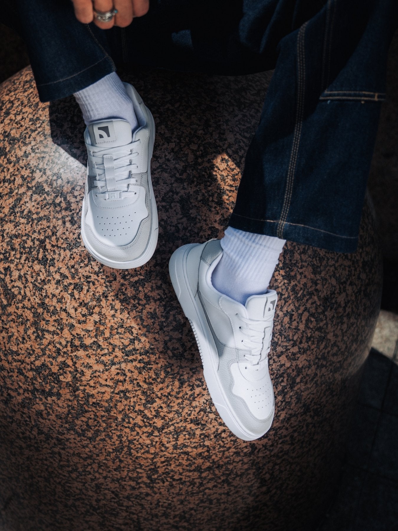 Pre-Order Barefoot Sneakers Barebarics Zing - White & Light Grey