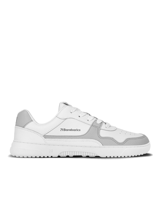 Pre-Order Barefoot Sneakers Barebarics Zing - White & Light Grey - Leather