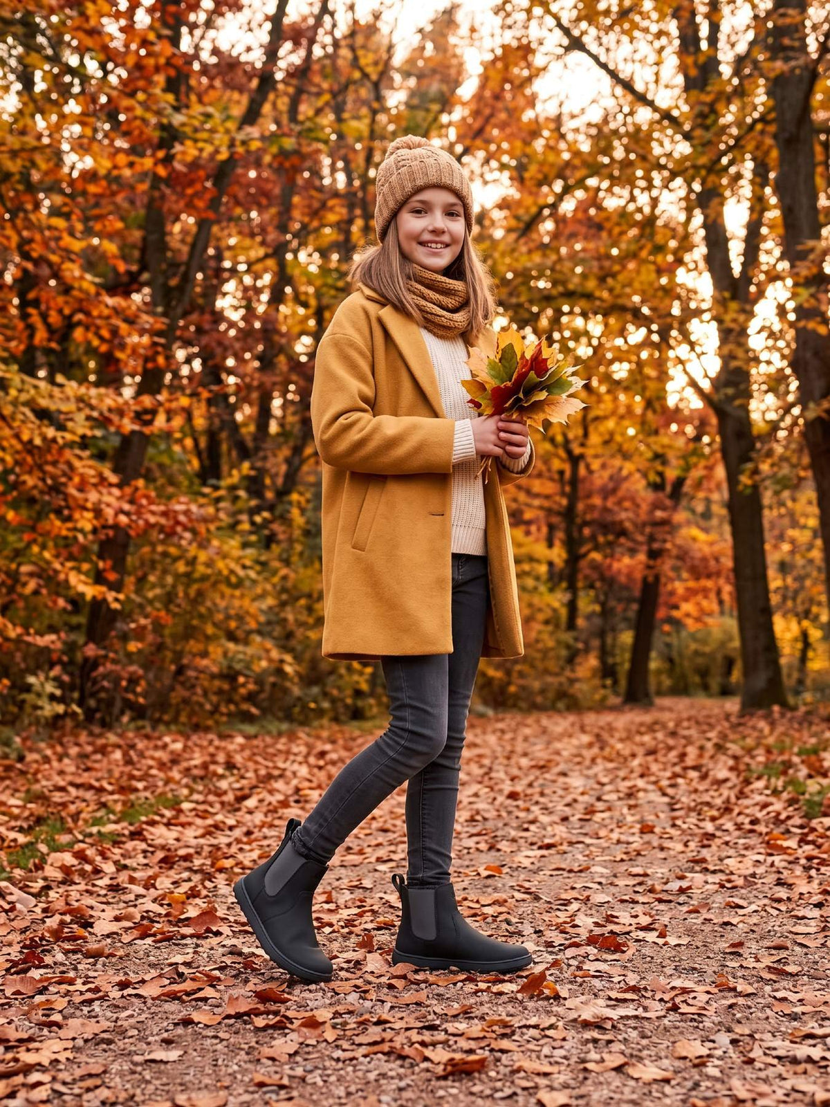 Pre-Order Be Lenka bērnu baskāju rudens zābaki Halla Junior - All Black
