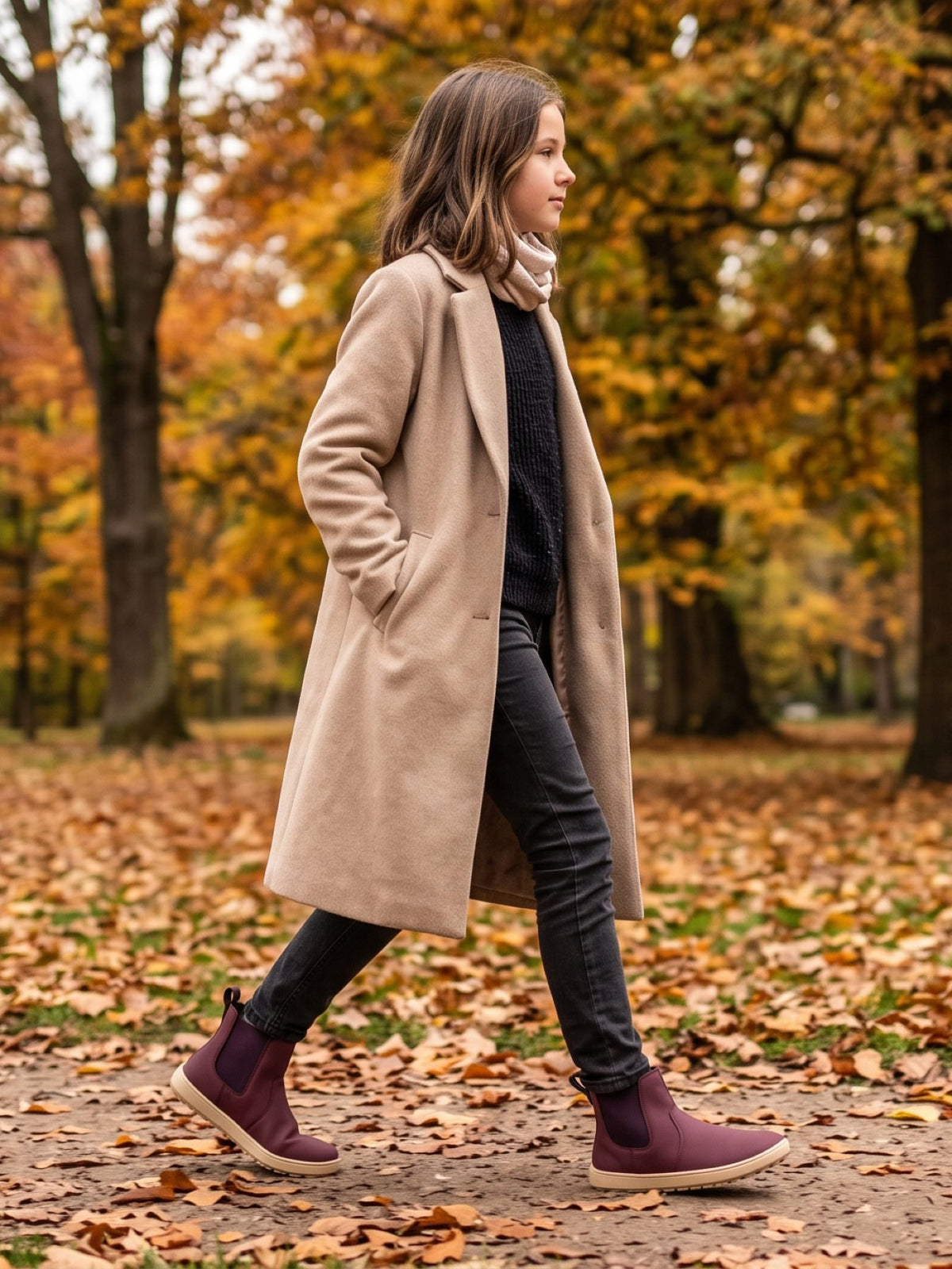 Pre-Order Be Lenka bērnu baskāju rudens zābaki Halla Junior - Burgundy