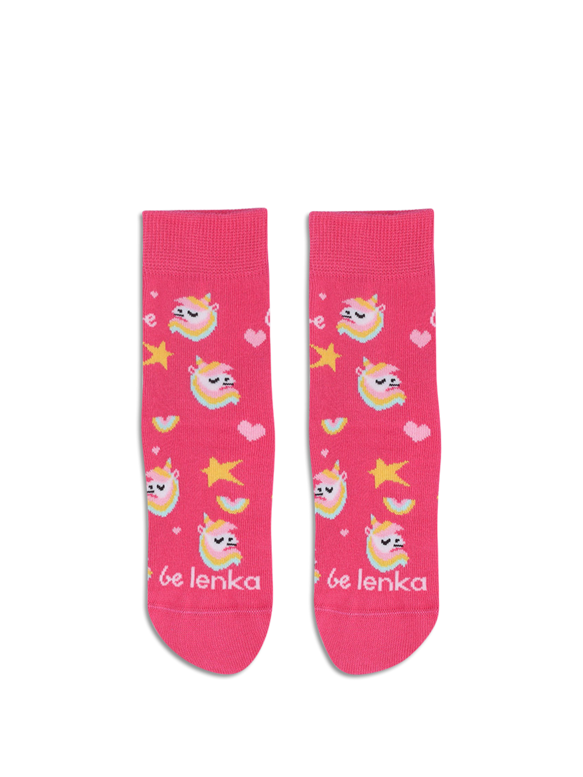 Baskāju zeķes bērniem - Be Lenka - Crew - Unicorn - BubleGum Pink (iepakojumā 3 pāri)