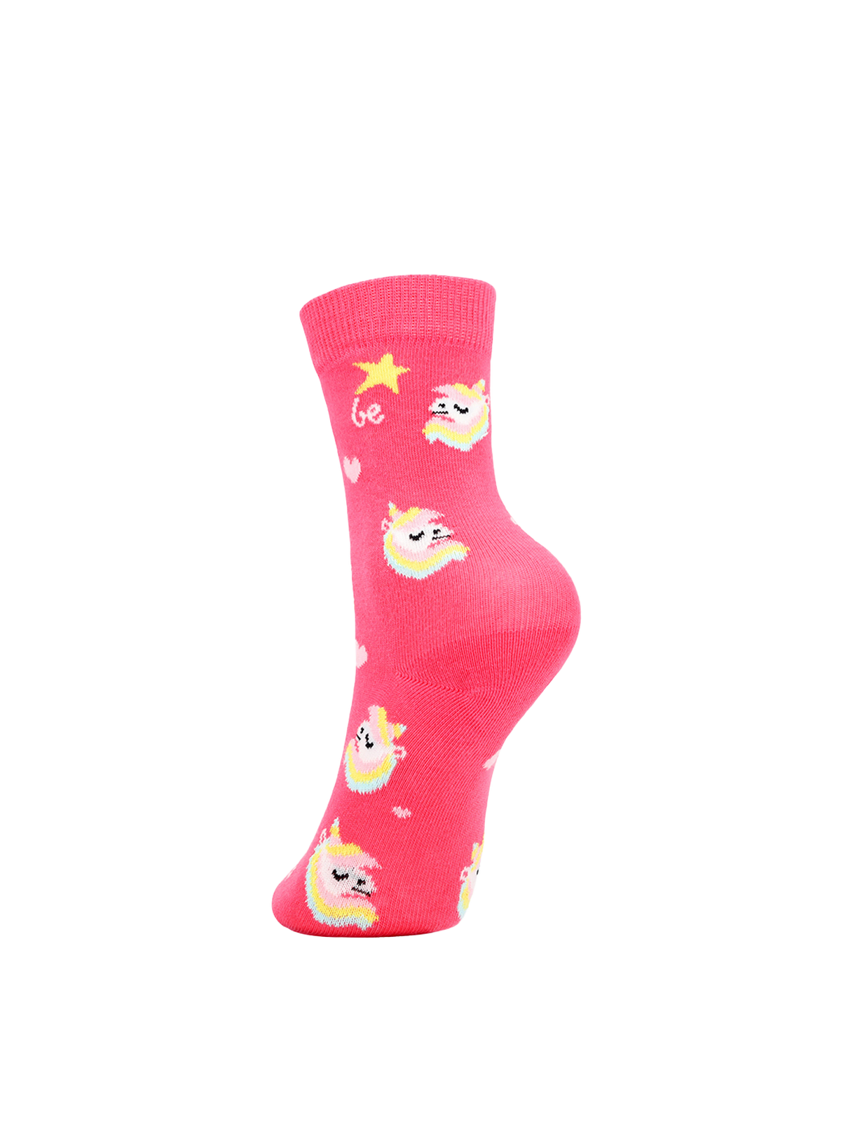 Baskāju zeķes bērniem - Be Lenka - Crew - Unicorn - BubleGum Pink (iepakojumā 3 pāri)