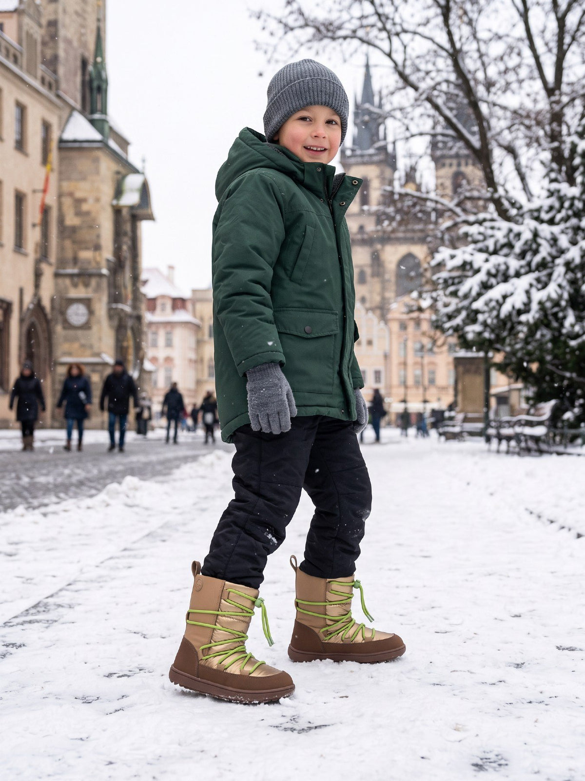 Pre-Order Be Lenka bērnu ziemas zābaki Snowfox Kids - Brown